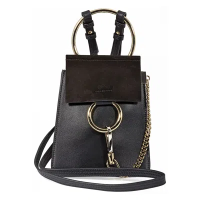 Chloé Chloe Faye Suede Calfskin Mini Bag - Black