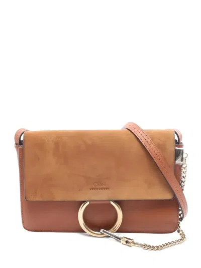 Pre-owned Chloé Faye Suede Shoulder Bag In Brown