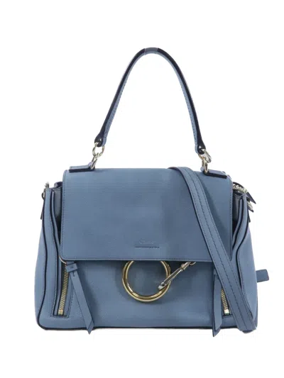 Pre-owned Chloé Faye Tote Bag In Blue