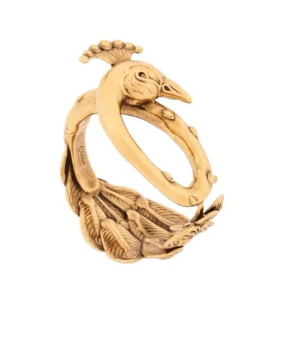 Chloé Feather Bracelet In Gold