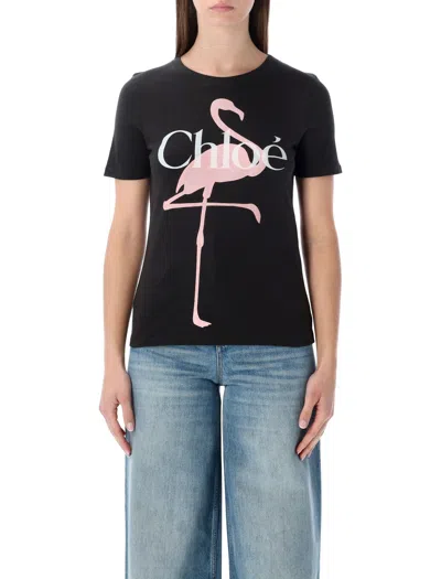 Chloé Feminine Mini Fit T-shirt In Black