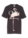 Chloé Women Black Crewneck T-shirt With Maxi Logo Print On The Front In Cotton Woman In Brown