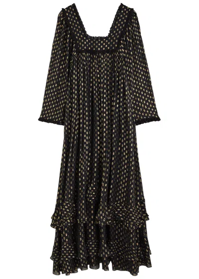 CHLOÉ CHLOE FIL COUPÉ CHIFFON MAXI DRESS