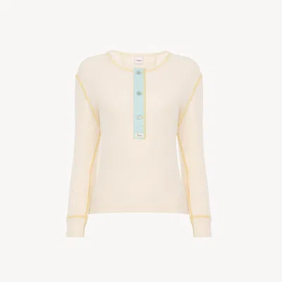 Chloé Top Henley Ajusté En Jersey De Coton In Neutral