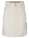Chloé Fitted High-waist Skirt With Lace-up Details In White