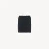 Chloé Fitted Mini Skirt In A Wool & Cashmere Knit Black Size M 71% Wool, 29% Cashmere In Black