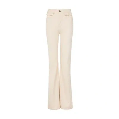 Chloé Fitted Pants In Cotton In White