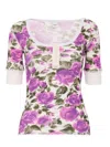 Chloé Short-sleeved Top In Purple