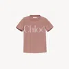 Chloé Pink Cotton Jersey Fitted T-shirt In Pink