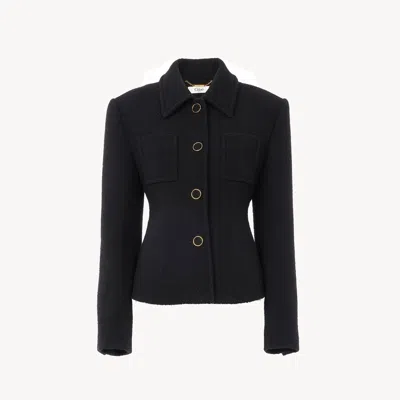 CHLOÉ VESTE BLAZER AJUSTÉE EN LAINE BOUCLETTE