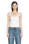 Chloé Fitted Tank Top In Cotton In White