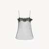 Chloé Fitted Tank Top In Embroidered Lace In Black