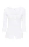 Chloé Fitted Tubular Jersey Cardigan In White