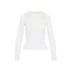 Chloé Fitted Wool Sweater With Lace Collar In White