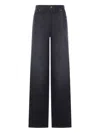 Chloé Wide Leg High Waisted Denim Jeans In Black