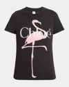 Chloé Women Black Crewneck T-shirt With Maxi Logo Print On The Front In Cotton Woman In Black