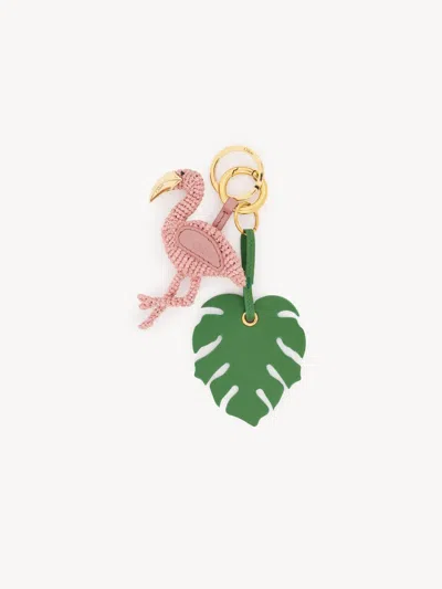 Chloé Chloè Flamingo Mini Keychain Handbag Charm - 8.5 X 17.5 Cm In Pink