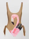 Chloé Flamingo Print Low Back Coverups