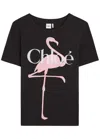 Chloé Women Black Crewneck T-shirt With Maxi Logo Print On The Front In Cotton Woman In Black