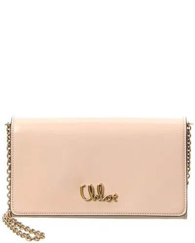 Chloé Flap Leather Wallet On Chain