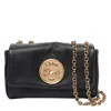 Chloé Chloe Small Heritage Shoulder Bag In Grained Leather In Black