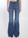 Chloé Fitted High-rise Flare Jeans With Classic Blue Wash In Blue