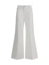 Chloé Wide-leg Flare Pants With Waist Belt Loops In White