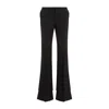 Chloé Broken-heel Low-rise Stretch-wool Pants In Black