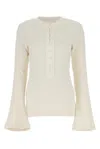 Chloé Embroidered Wool Jumper In White