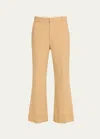 CHLOÉ FLARE STRETCH WOOL CROP TROUSERS