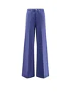Chloé Flared Bottom Denim Trousers In Blue