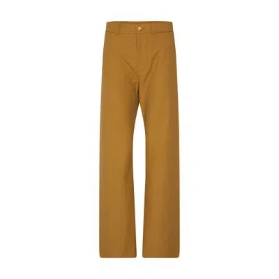 Chloé Flared Cotton Pants In Gold