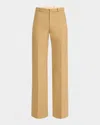 Chloé Corduroy Tailored Flared Trousers In Nut