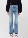 Chloé Flared Denim Trousers Belt Loops In Black
