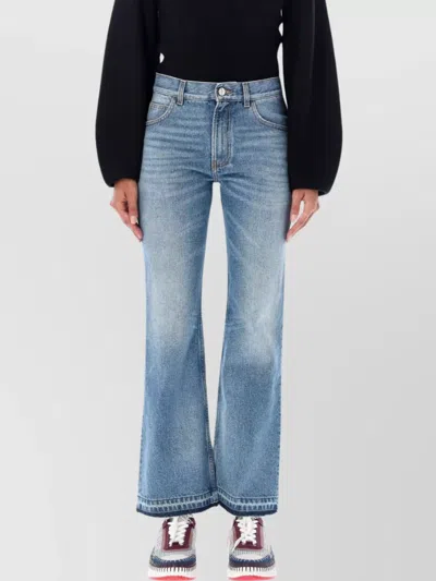 CHLOÉ FLARED DENIM TROUSERS BELT LOOPS