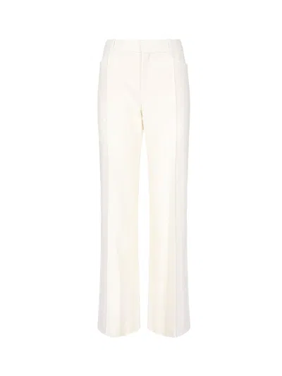 Chloé Flared Hose Trousers In White