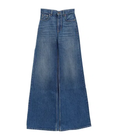 CHLOÉ CHLOÉ LOGO PATCH FLARED JEANS