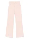 Chloé Logo-patch Jeans In Rosa