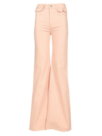 Chloé Jeans In Denim Rosa Pastello Donna In Pink