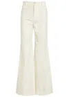 Chloé Chloe Flared-leg Canvas Trousers In Neutral