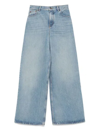 Chloé Flared Leg Denim Jeans In Blue