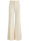 Chloé Chloe Flared-leg Canvas Trousers In Neutral