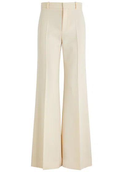 CHLOÉ CHLOE FLARED-LEG WOOL TROUSERS