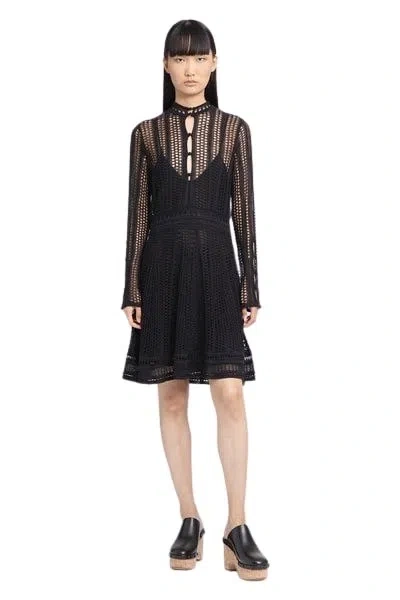 Chloé Flared Mini Dress In Black