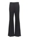 Chloé Broken-heel Low-rise Stretch-wool Pants In Black