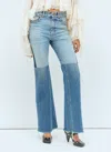 Chloé Patchwork Denim Jeans In Blue