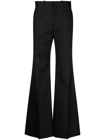 CHLOÉ CHLOÉ FLARED SILK BLEND WOOL TROUSERS
