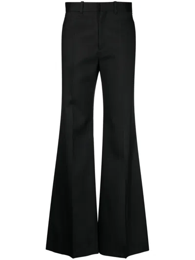 CHLOÉ CHLOÉ FLARED SILK BLEND WOOL TROUSERS