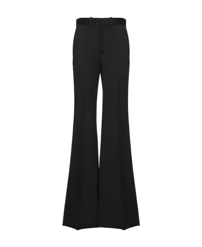Chloé Flared Silk Trousers In Black