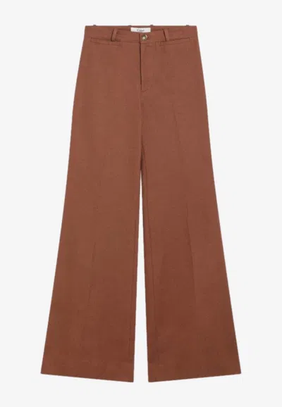 Chloé Flared Tailored Pants In Brown